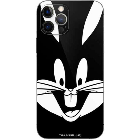 Looney Tunes Bugs Bunny Plain Black and White iPhone 12 Pro Skin
