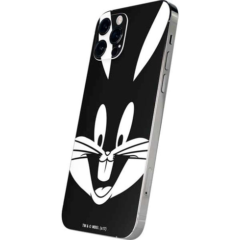 Looney Tunes Bugs Bunny Plain Black and White iPhone 12 Pro Skin