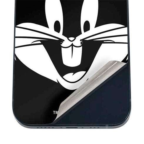 Looney Tunes Bugs Bunny Plain Black and White iPhone 12 Skin