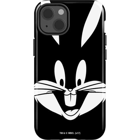 Looney Tunes Bugs Bunny Plain Black and White iPhone 13 Impact Case