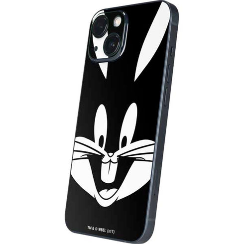 Looney Tunes Bugs Bunny Plain Black and White iPhone 13 Mini Skin