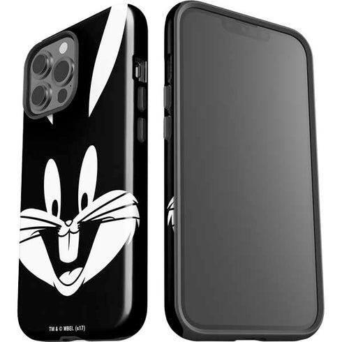 Looney Tunes Bugs Bunny Plain Black and White iPhone 13 Pro Max Impact Case