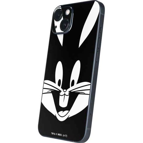 Looney Tunes Bugs Bunny Plain Black and White iPhone 13 Skin