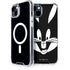 Looney Tunes Bugs Bunny Plain Black and White iPhone 15 Plus MagSafe Case