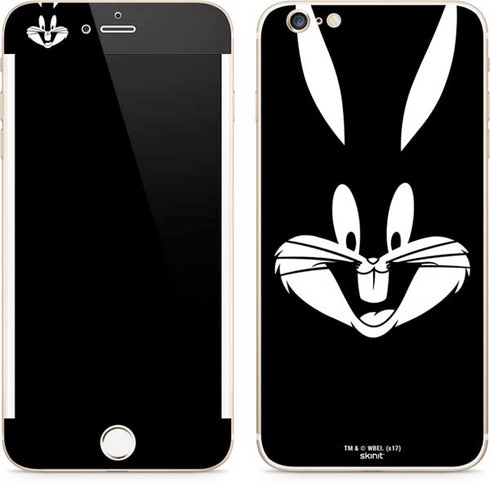 Looney Tunes Bugs Bunny Plain Black and White iPhone 6/6s Plus Skin