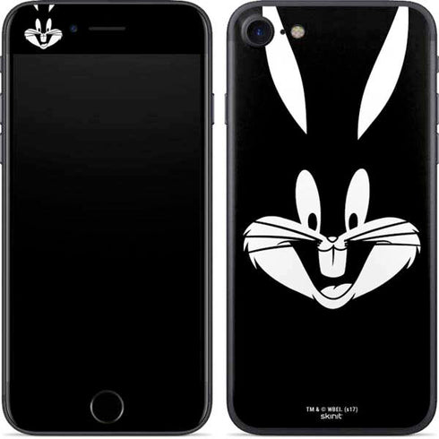 Looney Tunes Bugs Bunny Plain Black and White iPhone 7 Skin