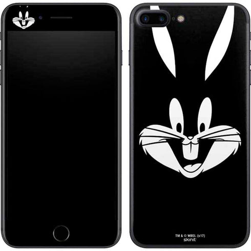 Looney Tunes Bugs Bunny Plain Black and White iPhone 8 Plus Skin