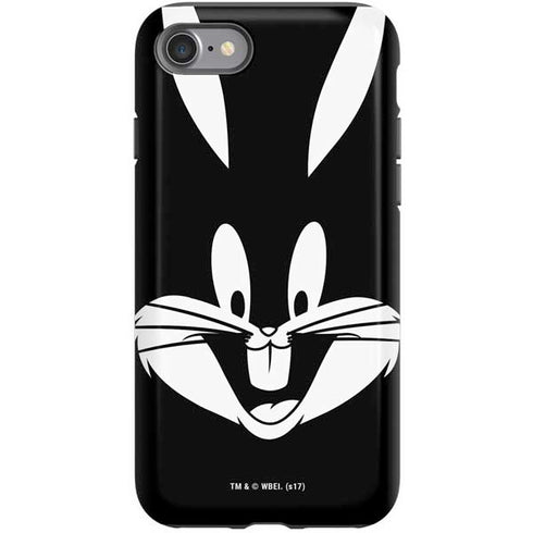 Looney Tunes Bugs Bunny Plain Black and White iPhone SE (2nd & 3rd Gen) Pro Case