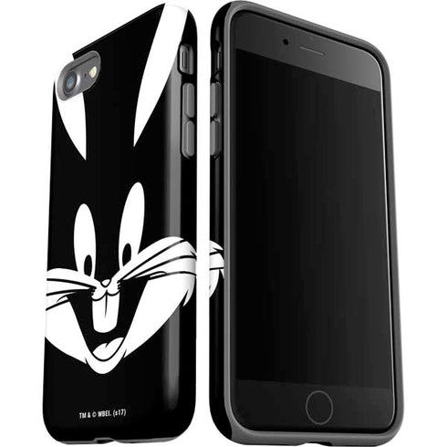 Looney Tunes Bugs Bunny Plain Black and White iPhone SE (2nd & 3rd Gen) Pro Case