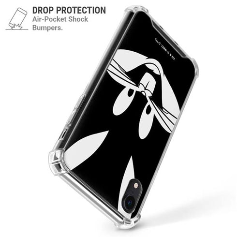 Looney Tunes Bugs Bunny Plain Black and White iPhone XR Clear Case