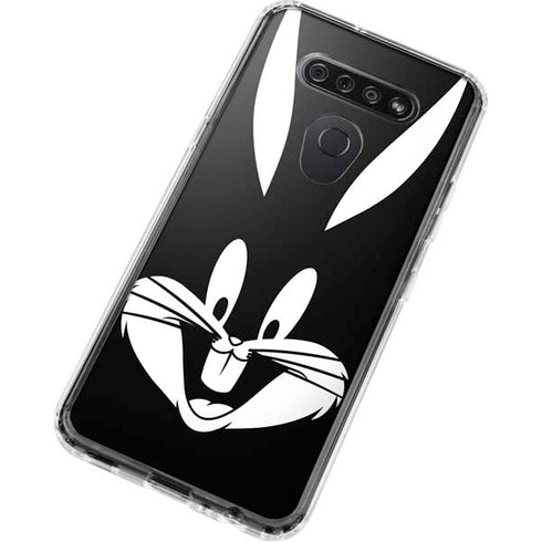 Looney Tunes Bugs Bunny Plain Black and White LG K51/Q51 Clear Case