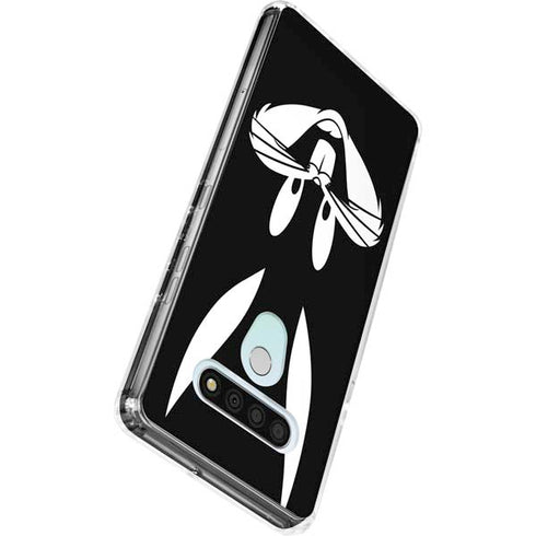 Looney Tunes Bugs Bunny Plain Black and White LG Stylo 6 Clear Case
