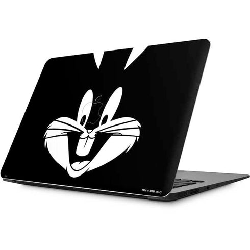 Looney Tunes Bugs Bunny Plain Black and White Apple MacBook Skin
