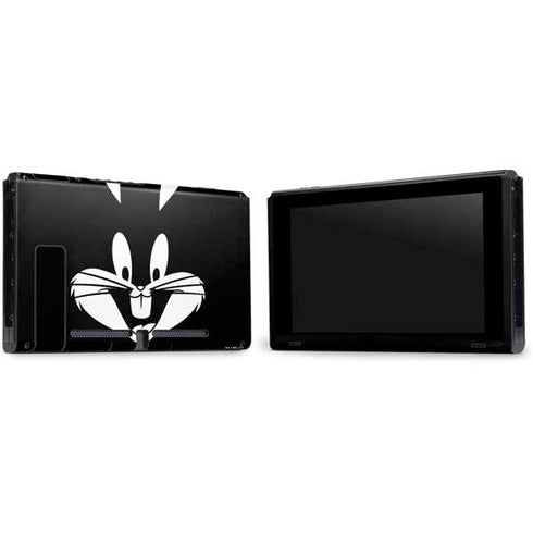Looney Tunes Bugs Bunny Plain Black and White Nintendo Switch Bundle Skin