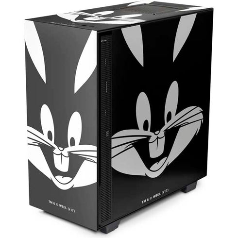 Looney Tunes Bugs Bunny Plain Black and White NZXT H510 Compact ATX Mid-Tower Case Skin