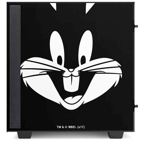 Looney Tunes Bugs Bunny Plain Black and White NZXT H510 Compact ATX Mid-Tower Case Skin