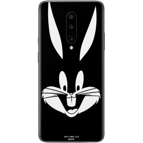 Looney Tunes Bugs Bunny Plain Black and White OnePlus 7 Pro Skin