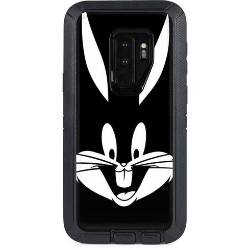 Looney Tunes Bugs Bunny Plain Black and White Otterbox Defender Galaxy Skin