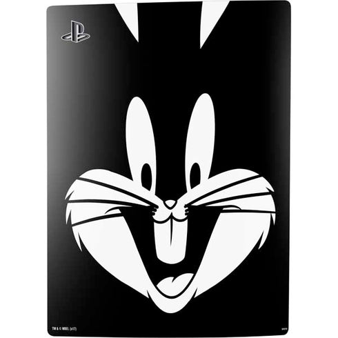Looney Tunes Bugs Bunny Plain Black and White PS5 Bundle Skin