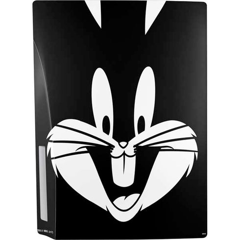 Looney Tunes Bugs Bunny Plain Black and White PS5 Bundle Skin