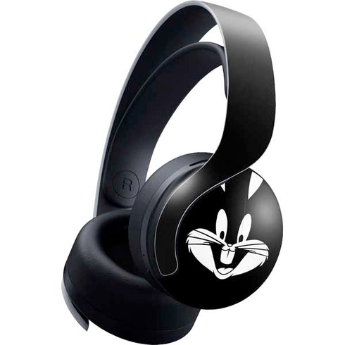 Looney Tunes Bugs Bunny Plain Black and White PULSE 3D Wireless Headset for PS5 Skin