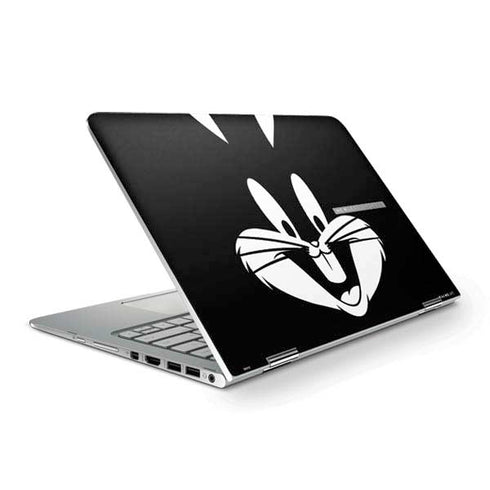 Looney Tunes Bugs Bunny Plain Black and White HP Spectre Skin