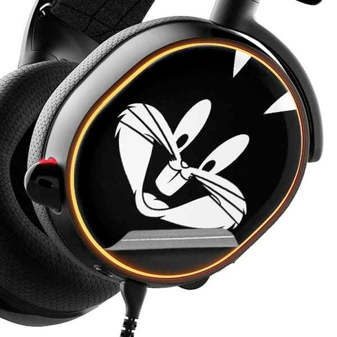 Looney Tunes Bugs Bunny Plain Black and White SteelSeries Arctis 3 Skin