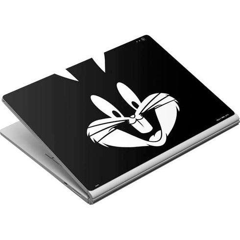 Looney Tunes Bugs Bunny Plain Black and White Surface Book Skin