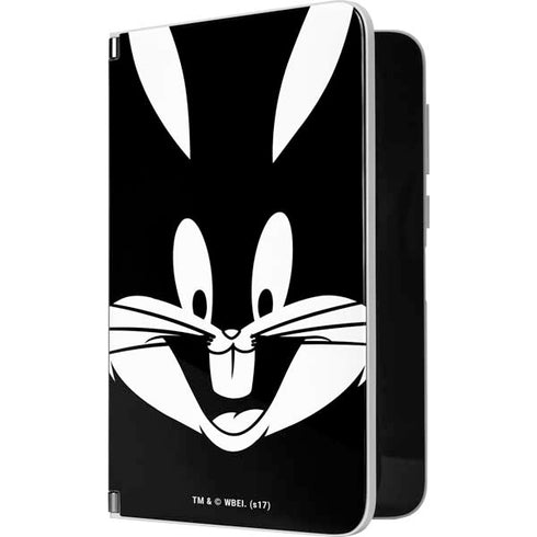 Looney Tunes Bugs Bunny Plain Black and White Surface Duo Skin