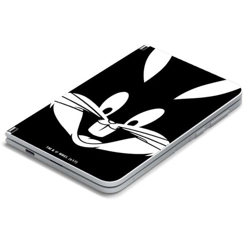 Looney Tunes Bugs Bunny Plain Black and White Surface Duo Skin