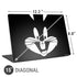 Looney Tunes Bugs Bunny Plain Black and White Universal Laptop 15in (12.2 x 8.8in) Skin