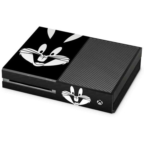 Looney Tunes Bugs Bunny Plain Black and White Xbox One Console Skin