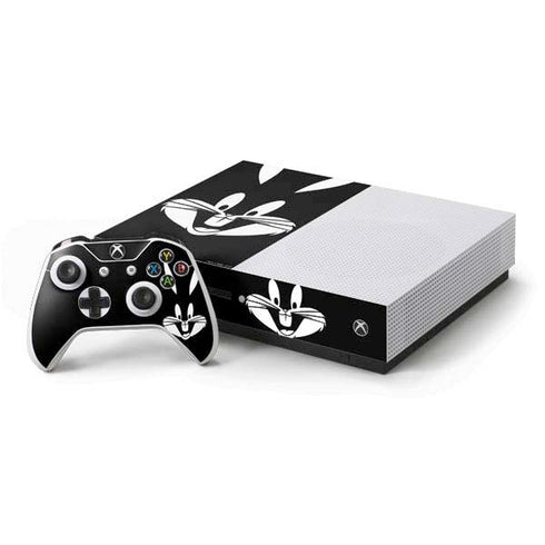 Looney Tunes Bugs Bunny Plain Black and White Xbox One Skins