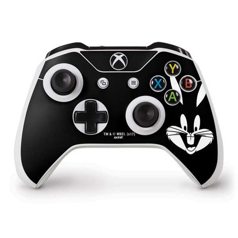 Looney Tunes Bugs Bunny Plain Black and White Xbox One S Controller Skin
