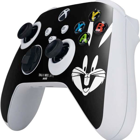 Looney Tunes Bugs Bunny Plain Black and White Xbox Series S Controller Skin