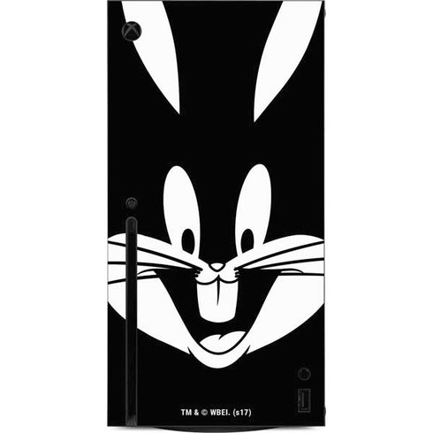 Looney Tunes Bugs Bunny Plain Black and White Xbox Series X Console Skin