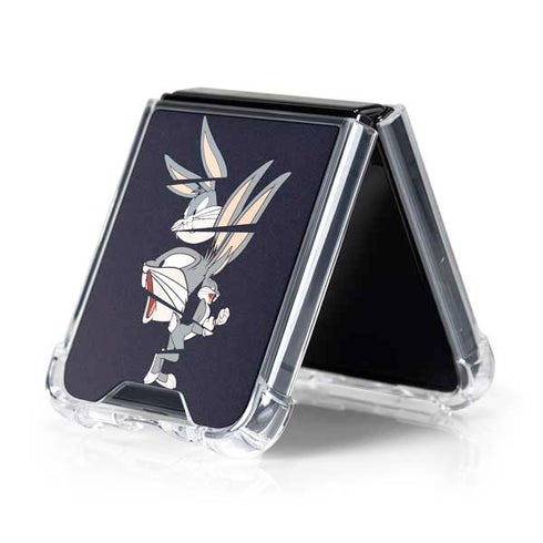 Looney Tunes Bugs Bunny Sliced Galaxy Z Flip5 5G Clear Case