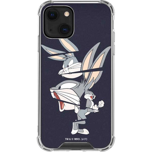 Looney Tunes Bugs Bunny Sliced iPhone 14 Clear Case