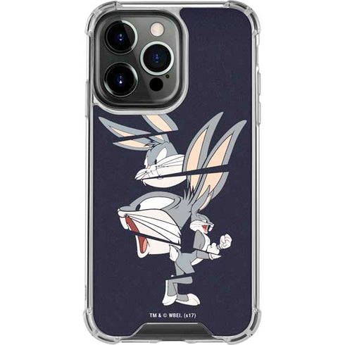 Looney Tunes Bugs Bunny Sliced iPhone 14 Pro Clear Case