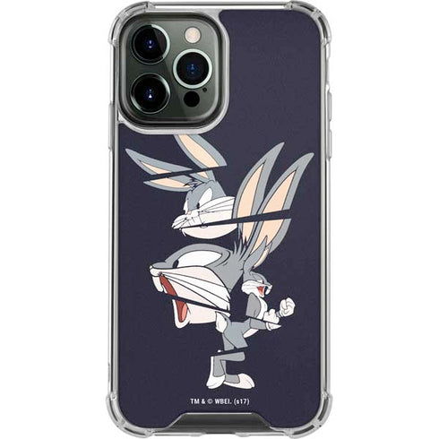 Looney Tunes Bugs Bunny Sliced iPhone 15 Pro Max Clear Case