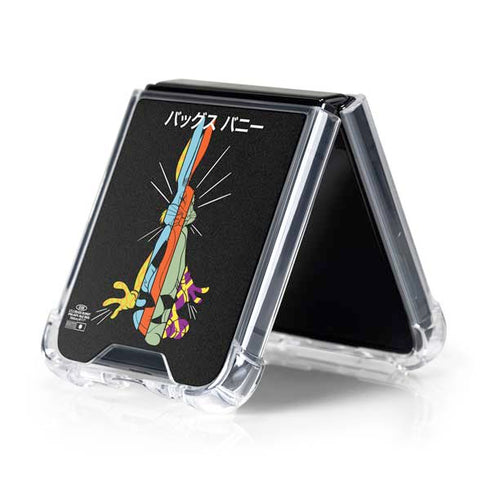 Looney Tunes Bugs Bunny Sliced Juxtapose Galaxy Z Flip5 5G Clear Case