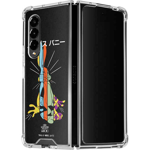 Looney Tunes Bugs Bunny Sliced Juxtapose Galaxy Z Fold4 5G Clear Case