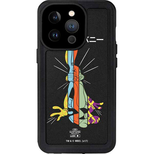 Looney Tunes Bugs Bunny Sliced Juxtapose iPhone 14 Pro Waterproof Case