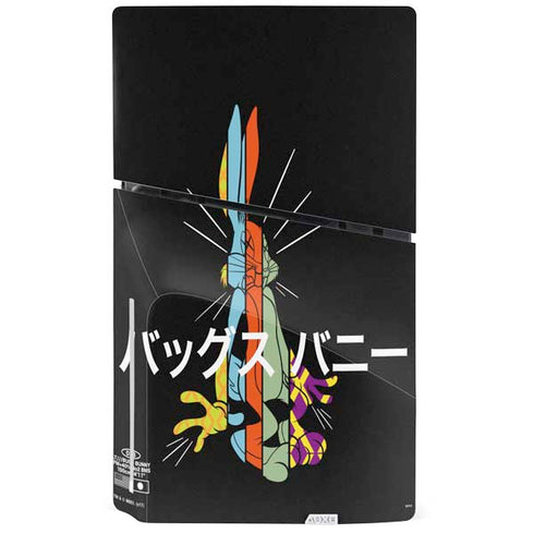 Looney Tunes Bugs Bunny Sliced Juxtapose PS5 Slim Disk Bundle Skin