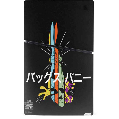 Looney Tunes Bugs Bunny Sliced Juxtapose PS5 Slim Digital Edition Bundle Skin