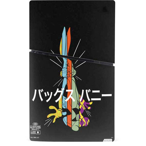 Looney Tunes Bugs Bunny Sliced Juxtapose PS5 Slim Digital Edition Console Skin