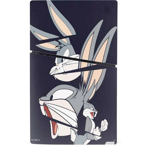 Looney Tunes Bugs Bunny Sliced PS5 Slim Digital Edition Bundle Skin