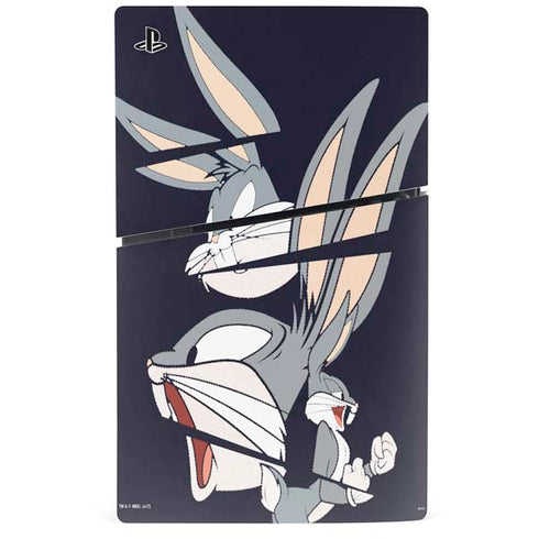 Looney Tunes Bugs Bunny Sliced PS5 Slim Digital Edition Console Skin