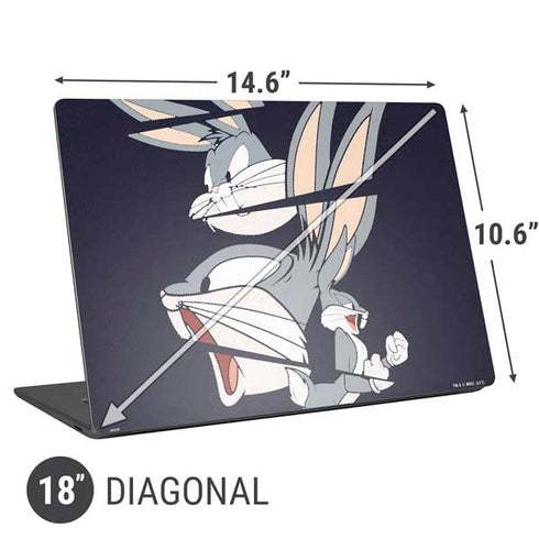 Looney Tunes Bugs Bunny Sliced Universal Laptop 18in (14.6 x 10.6in) Skin