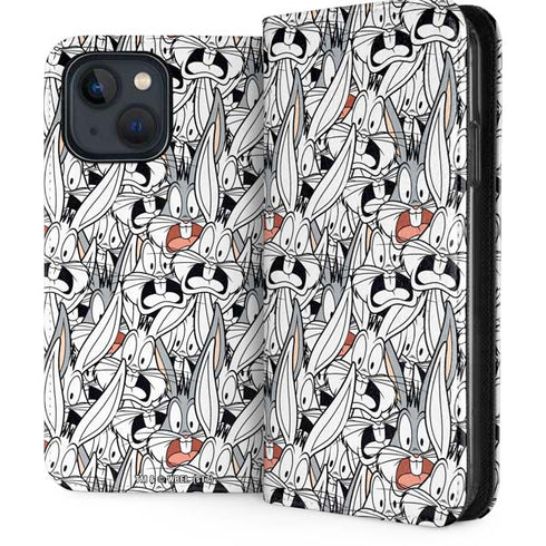 Looney Tunes Bugs Bunny Super Sized iPhone 15 Plus Folio Case